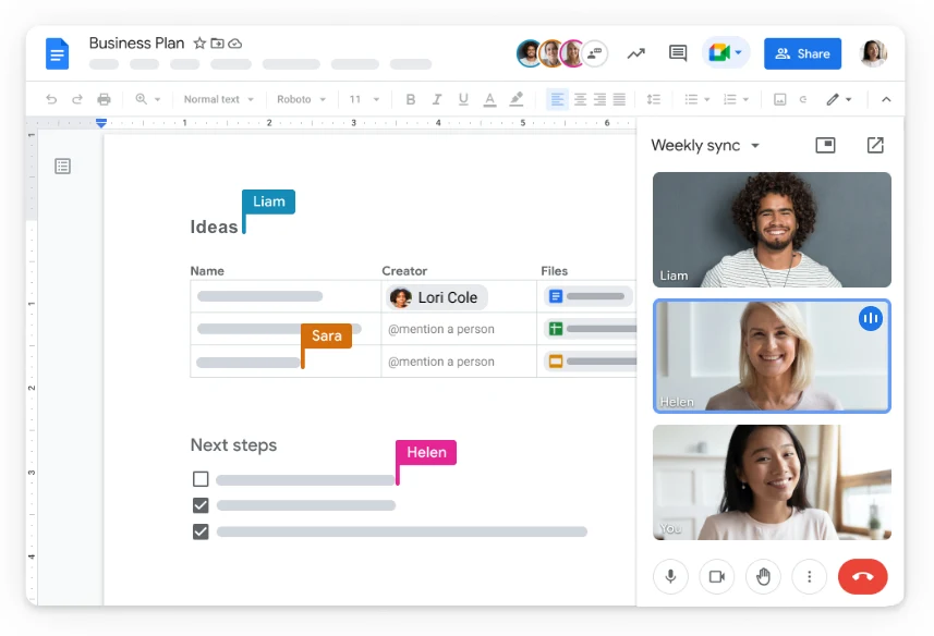 Google Docs: live collaboration editor thumbnail