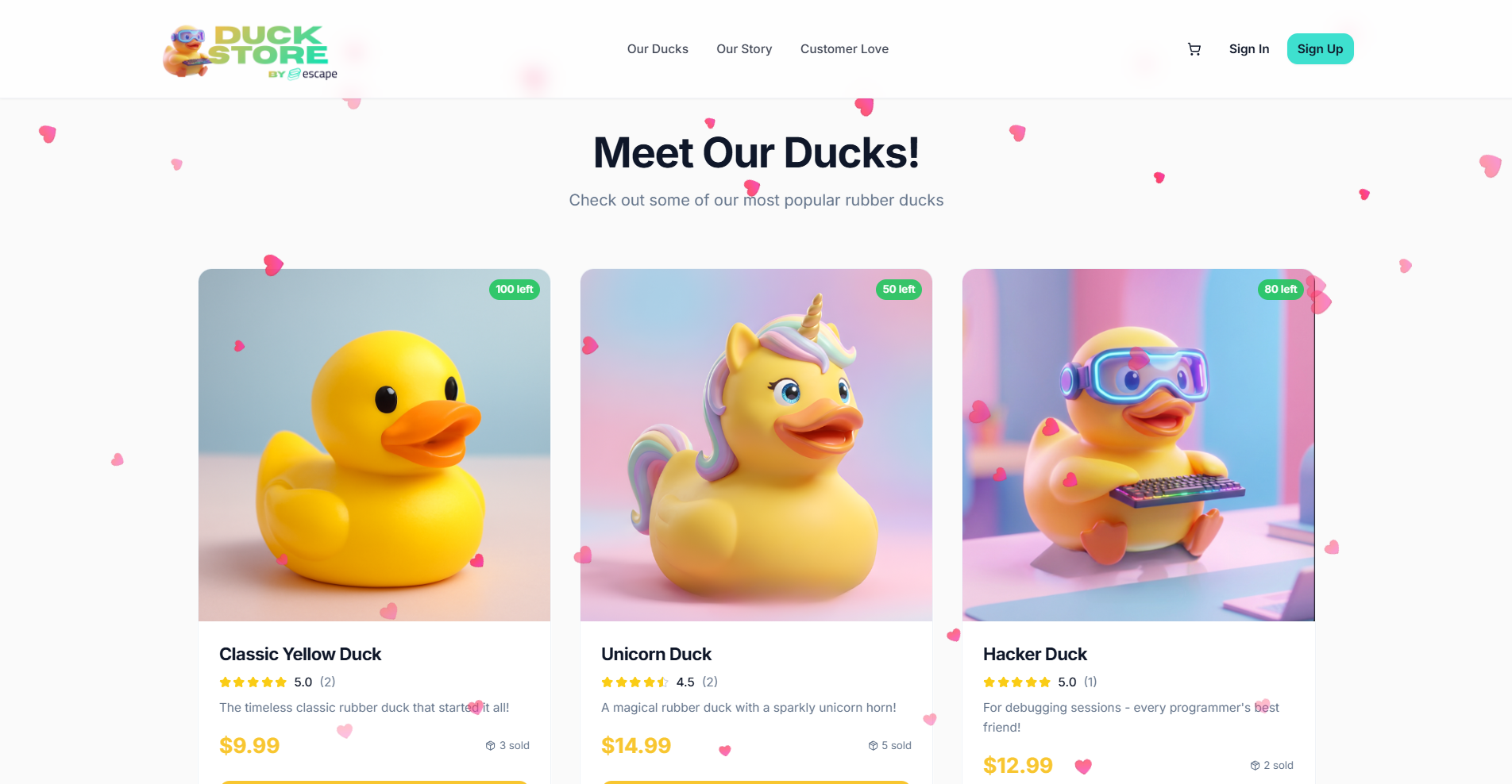 Duck store: intentionally vulnerable website! thumbnail