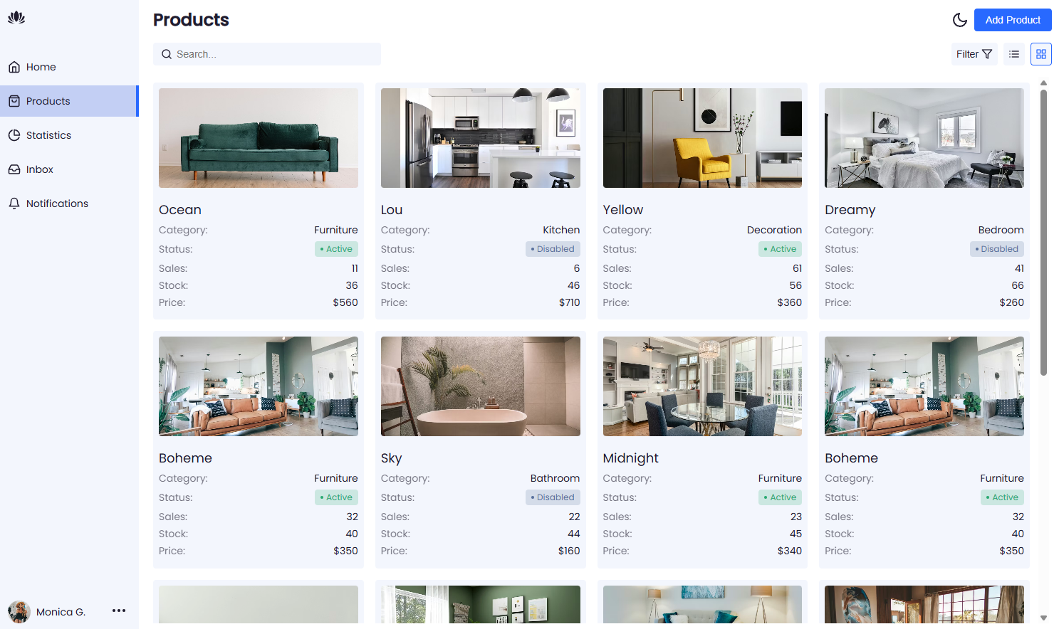 Product catalog using fetch and Fake Store API thumbnail