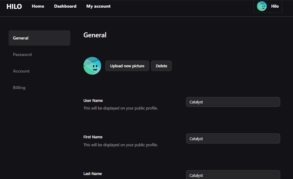 Settings page: updating a profile with Django (custom User / UserProfile) thumbnail