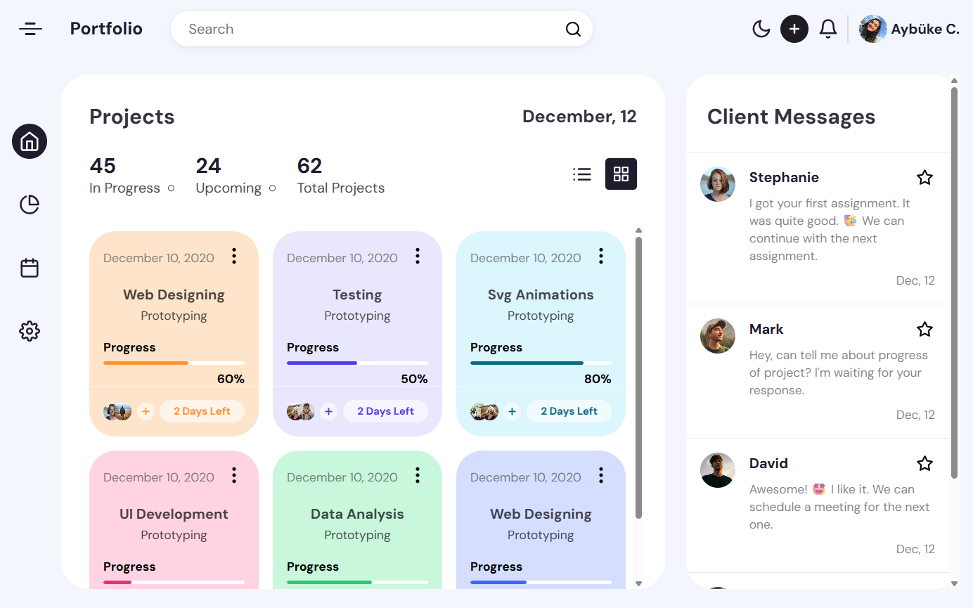 Project Management Dashboard (full-stack) thumbnail