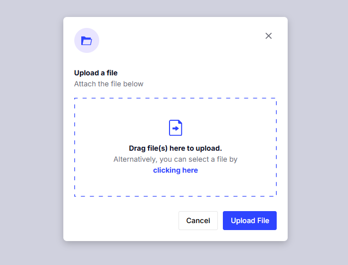 Upload a file thumbnail