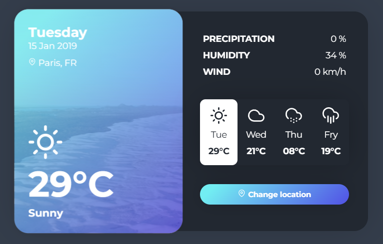 Weather app using API thumbnail